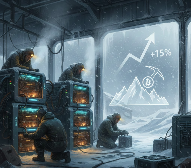 Độ khó khai thác Bitcoin tăng trở lại 15% khi các thợ đào tại Mỹ phục hồi sau sự cố ngừng hoạt động缩略图