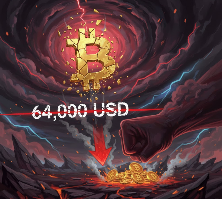 Bitcoin giảm xuống dưới 64.000 đô la khi lực bán tăng mạnh缩略图