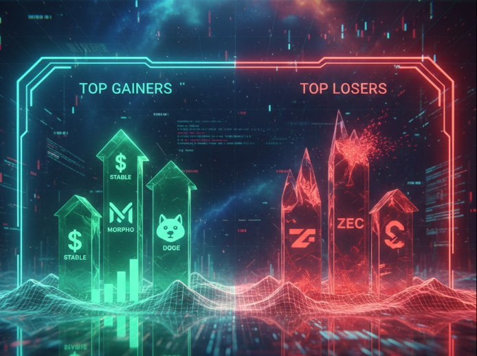 TOP những đồng coin tăng giảm mạnh nhất tuần qua: STABLE, MORPHO, DOGE, ZEC缩略图