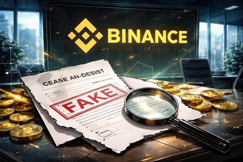 Binance bác bỏ thư pháp lý giả mạo giữa tin đồn mất khả năng thanh toán缩略图 Binance bác bỏ thư pháp lý giả mạo giữa tin đồn mất khả năng thanh toán缩略图