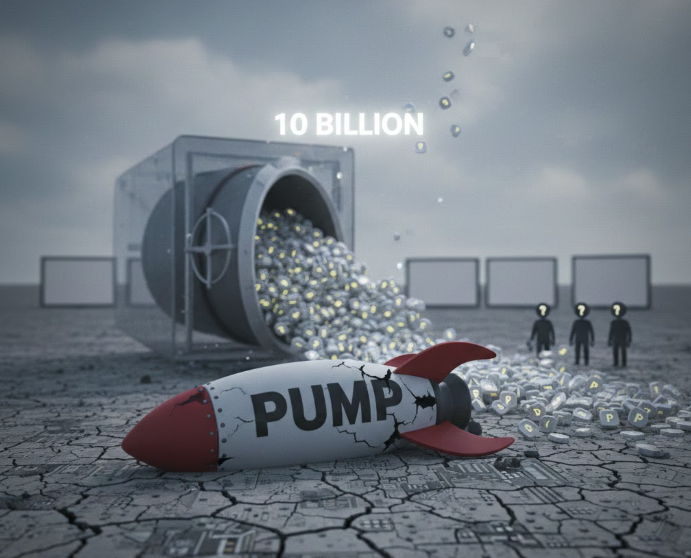 Pump.fun (PUMP) chịu áp lực giảm khi 10 tỷ token được mở khóa, lực cầu bán lẻ mờ nhạt缩略图
