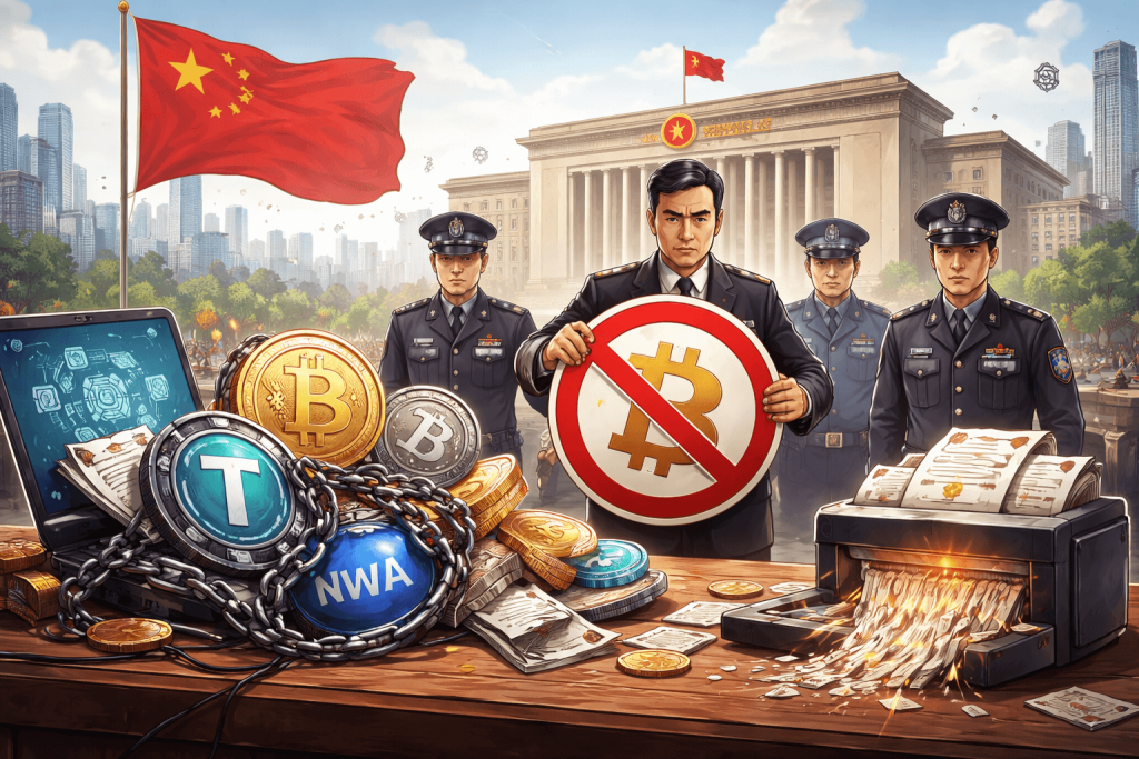 Trung Quốc tái khẳng định cấm crypto, siết chặt token hóa tài sản và stablecoin缩略图