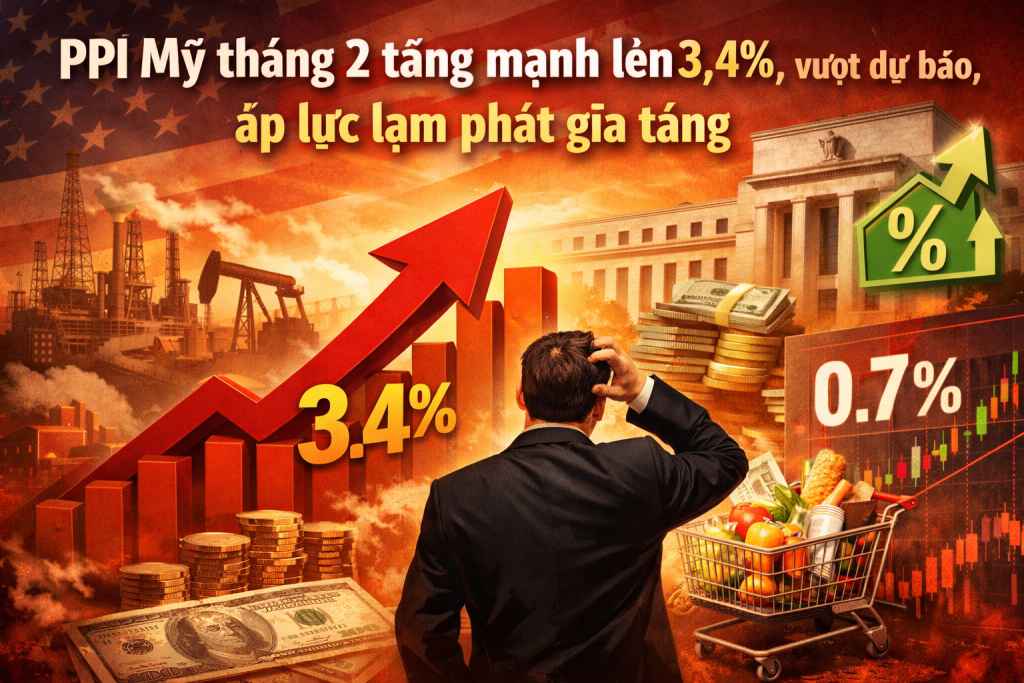 PPI Mỹ tháng 2 tăng mạnh lên 3,4%, vượt dự báo, áp lực lạm phát gia tăng缩略图