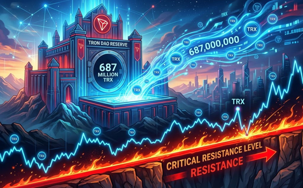 Quỹ dự trữ Tron nắm giữ 687 triệu TRX khi giá kiểm tra lại mức kháng cự quan trọng缩略图