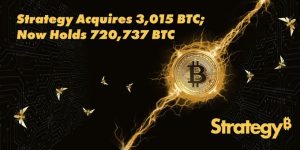 Strategy mua thêm 3.015 BTC, nâng tổng nắm giữ lên 720.737 BTC缩略图