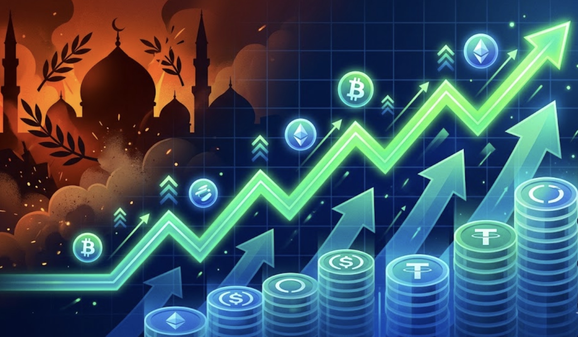 Thanh khoản stablecoin tăng mạnh, crypto giữ vững đà tăng giữa xung đột Trung Đông缩略图