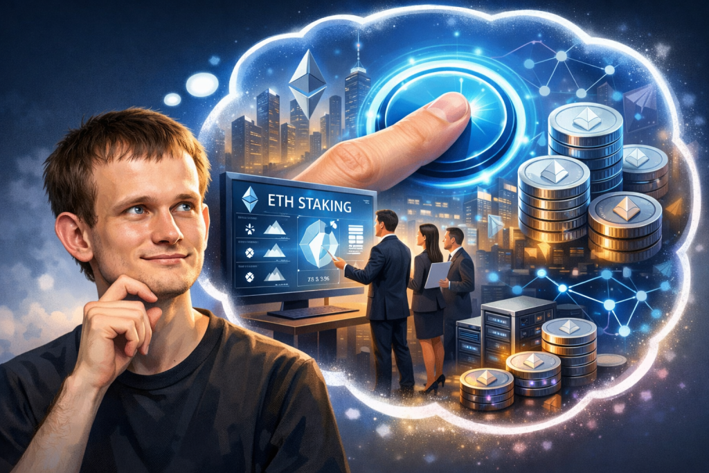 Vitalik Buterin hình dung ra giải pháp stake ETH chỉ với “một cú nhấp chuột” dành cho các tổ chức缩略图