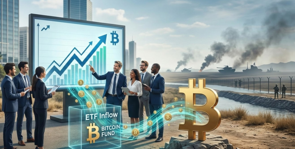 Bitcoin giữ vững đà tăng nhờ dòng tiền ETF, phớt lờ căng thẳng Mỹ–Iran缩略图