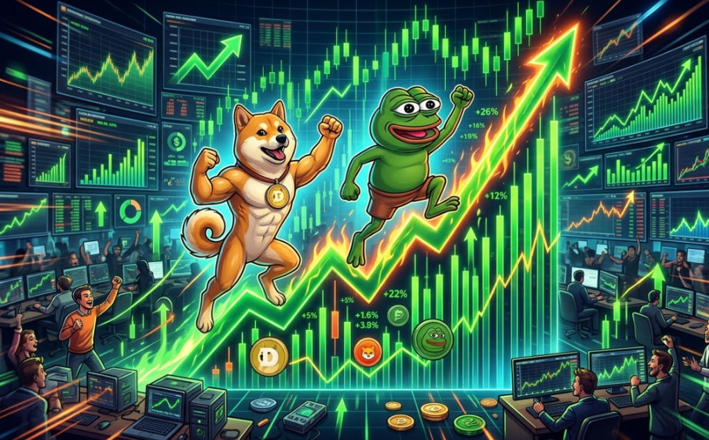 Memecoin: DOGE, SHIB, PEPE tăng vọt khi đà tăng giá được củng cố缩略图 Memecoin: DOGE, SHIB, PEPE tăng vọt khi đà tăng giá được củng cố缩略图