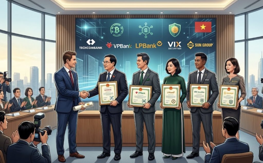 Techcombank, VPBank, LPBank, VIX Securities và Sun Group được cấp phép sàn crypto tại Việt Nam: Reuters缩略图