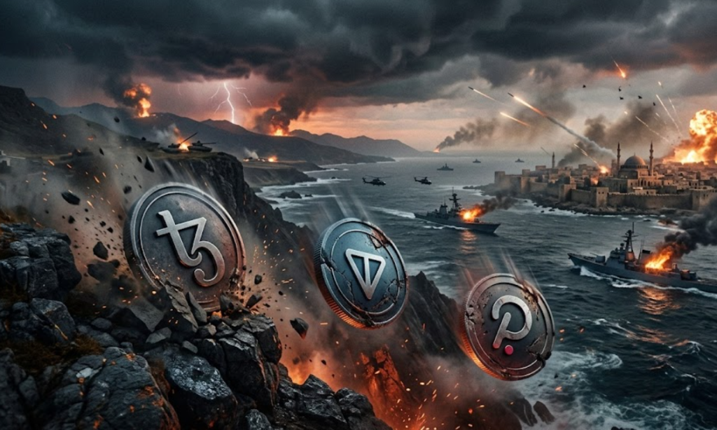 Tezos, Toncoin, Polkadot chạm vùng nguy hiểm khi xung đột Mỹ–Israel–Iran leo thang缩略图