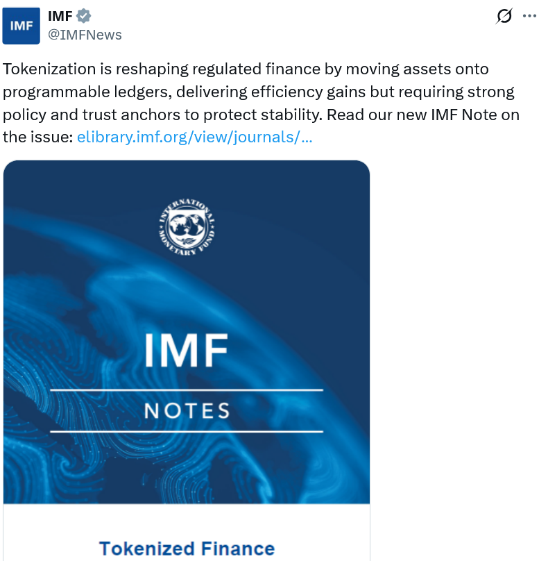 Imf cảnh báo token hóa tài chính mang lại cả lợi ích lẫn缩略图 Imf cảnh báo token hóa tài chính mang lại cả lợi ích lẫn缩略图