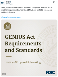 FDIC đề xuất quy định mới cho các nhà phát hành stablecoin được bảo hiểm缩略图