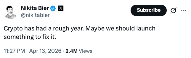 Giám đốc sản phẩm X Nikita Bier gây bất ngờ khi hé lộ giải pháp đột phá cho tiền điện tử缩略图