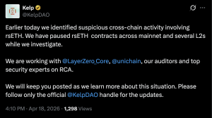 Kelp bị tấn công 293 triệu USD và ETF Bitcoin ghi nhận kỷ lục gần 1 tỷ USD trong tuần qua缩略图