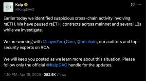 Vụ hack Kelp 293 triệu USD làm lộ rõ rủi ro lây lan trong cho vay DeFi không cô lập缩略图