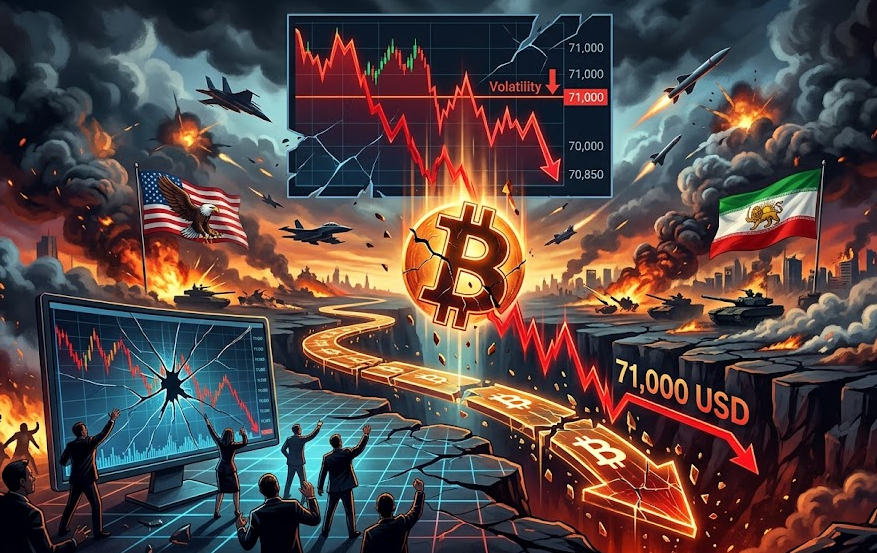 Giá Bitcoin bất ngờ giảm sâu dưới 71.000 USD do căng thẳng chiến tranh Mỹ-Iran缩略图