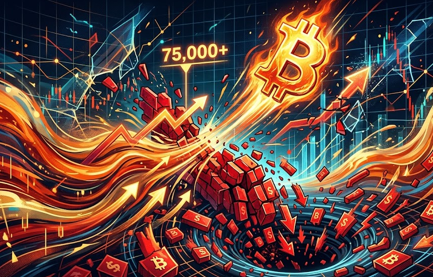 Giá Bitcoin giảm về 75.000 USD khi việc đóng cửa eo biển Hormuz gây áp lực lên thị trường dầu mỏ缩略图