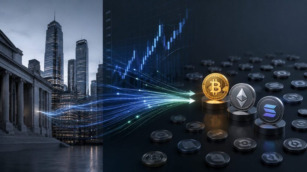 Phố Wall tăng hiện diện trong crypto, nhưng dòng tiền altcoin ngày càng tập trung缩略图